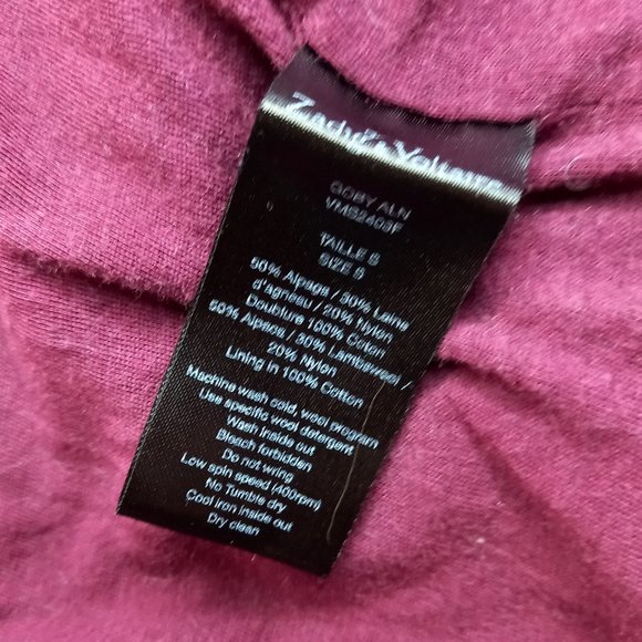 Zadig Voltaire Alpaca Wool High Neck Zip Sweater (S) - Picture 6 of 11